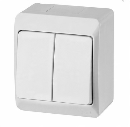 

Wyłącznik Podwójny Hermetyczny Hermes IP44 natynk