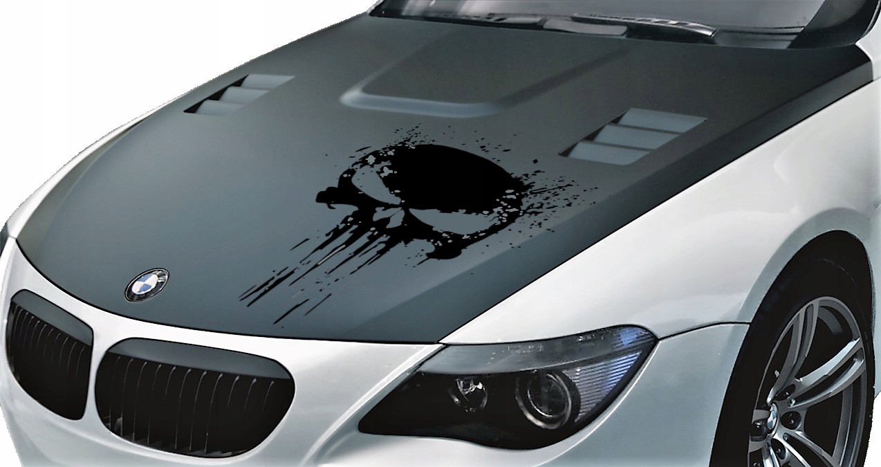 NAKLEJKA PUNISHER 56x40 cm CZARNA MATOWA DUŻA Producent MGDesign