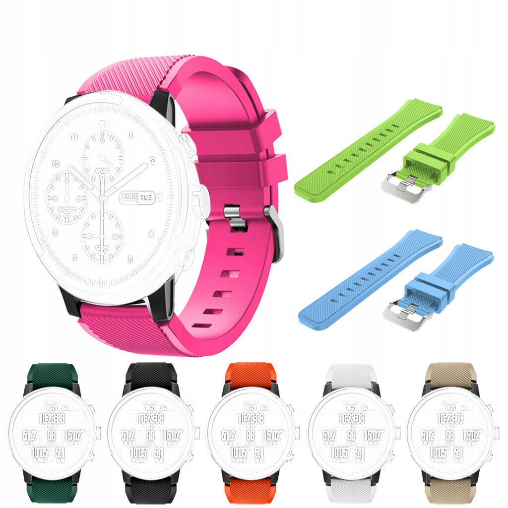 PASEK SILIKONOWY DO XIAOMI AMAZFIT STRATOS 2 / 2S Kolor czarny