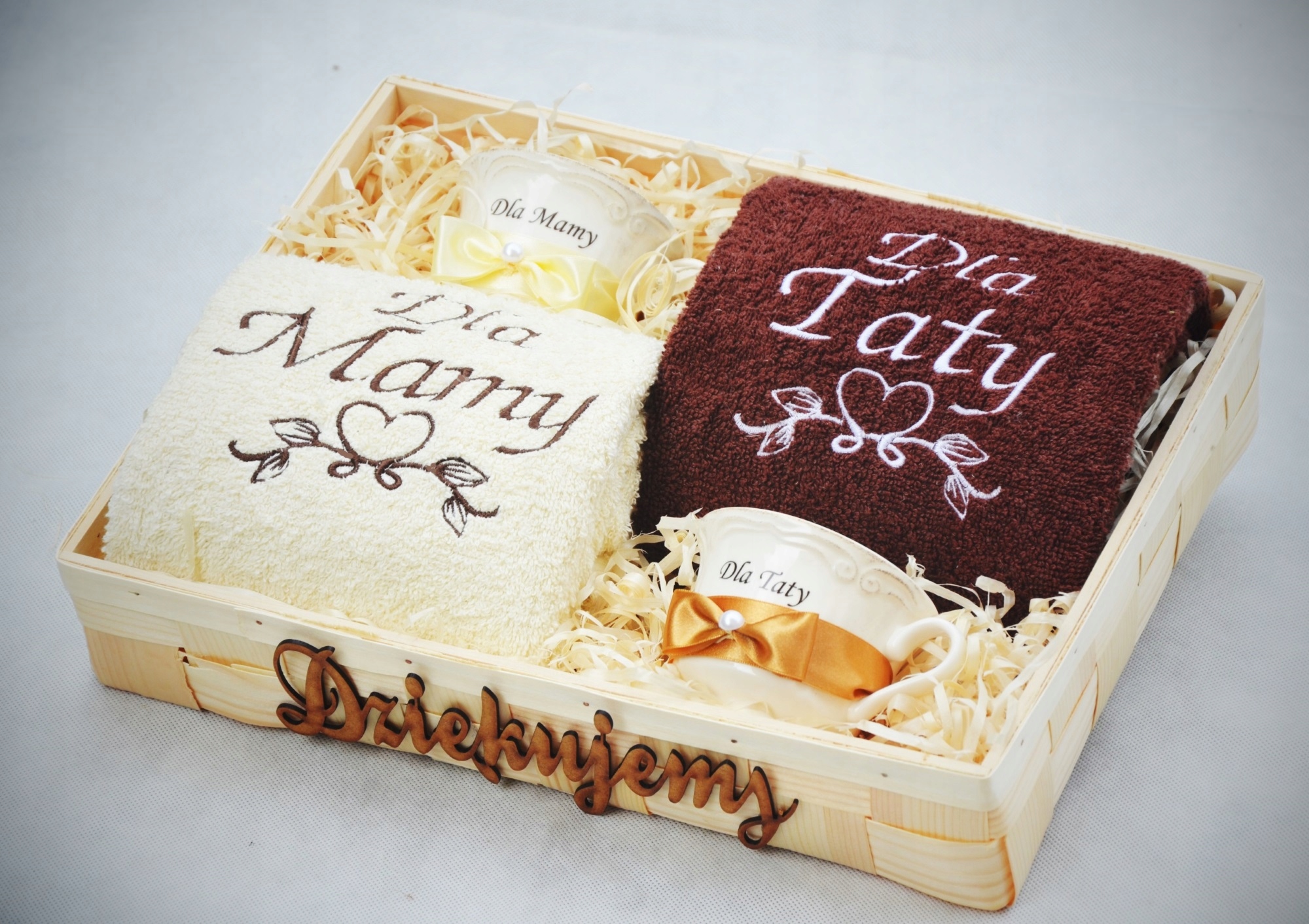 Podziękowania Dla Rodziców Ręczniki Haft Filiżanki EAN (GTIN) 5903689741026