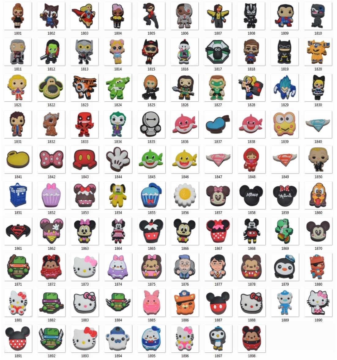 Filmy, bajki - Przypinka do Crocs - Ameryka - 617 Rozmiar 0