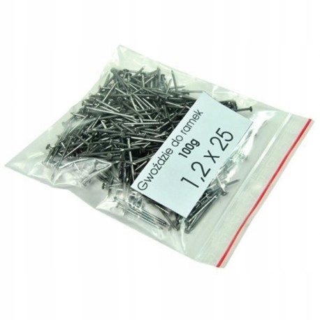 GWOŹDZIE 1,2x25 100 GRAM do zbijania RAMEK gwoździki DO RAMEK 1,2x25 100G