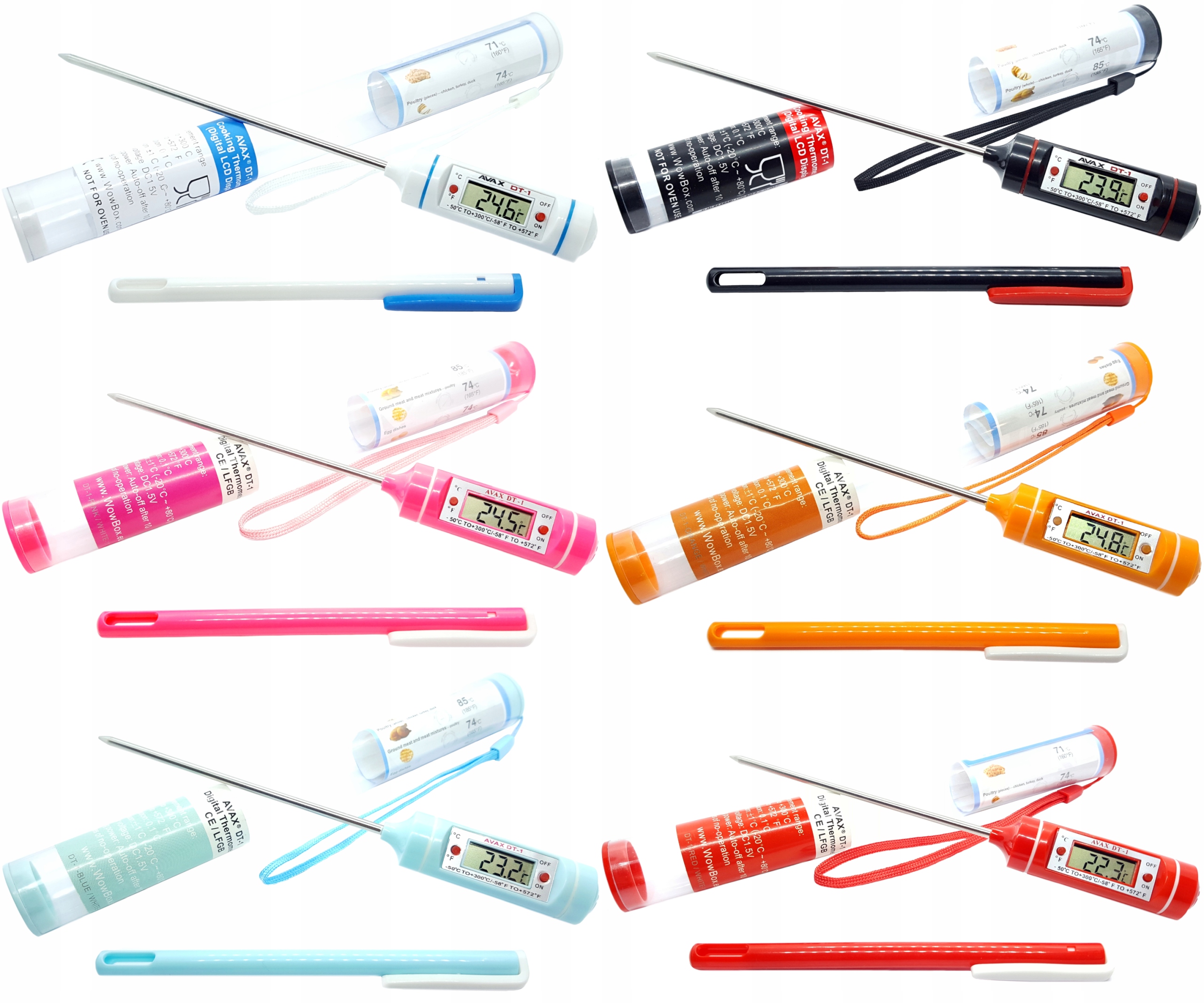 TERMOMETR SONDA AVAX DT-1 LCD DO MIĘSA WODY GRILLA Marka Avax