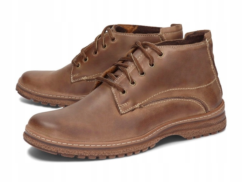 BUTY OCIEPLONE POLSKIE SKÓRA TRAPER 417 CZ 43