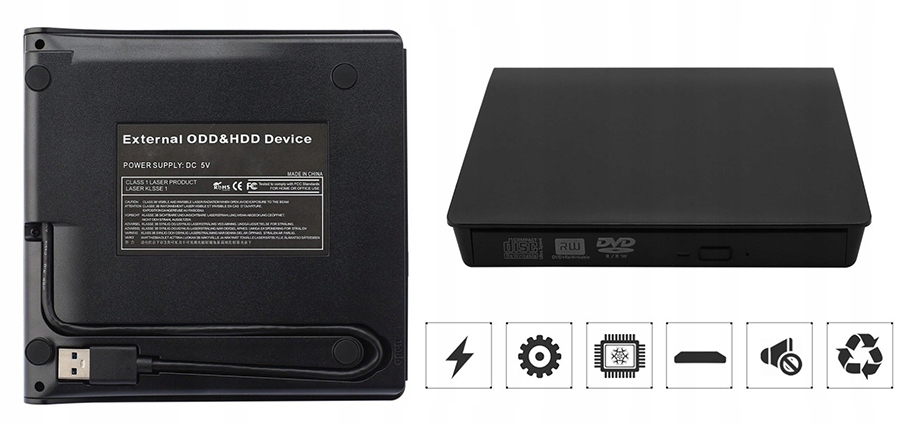 

Nagrywarka Zewnętrzna DVD CD Usb 3.0 Napęd