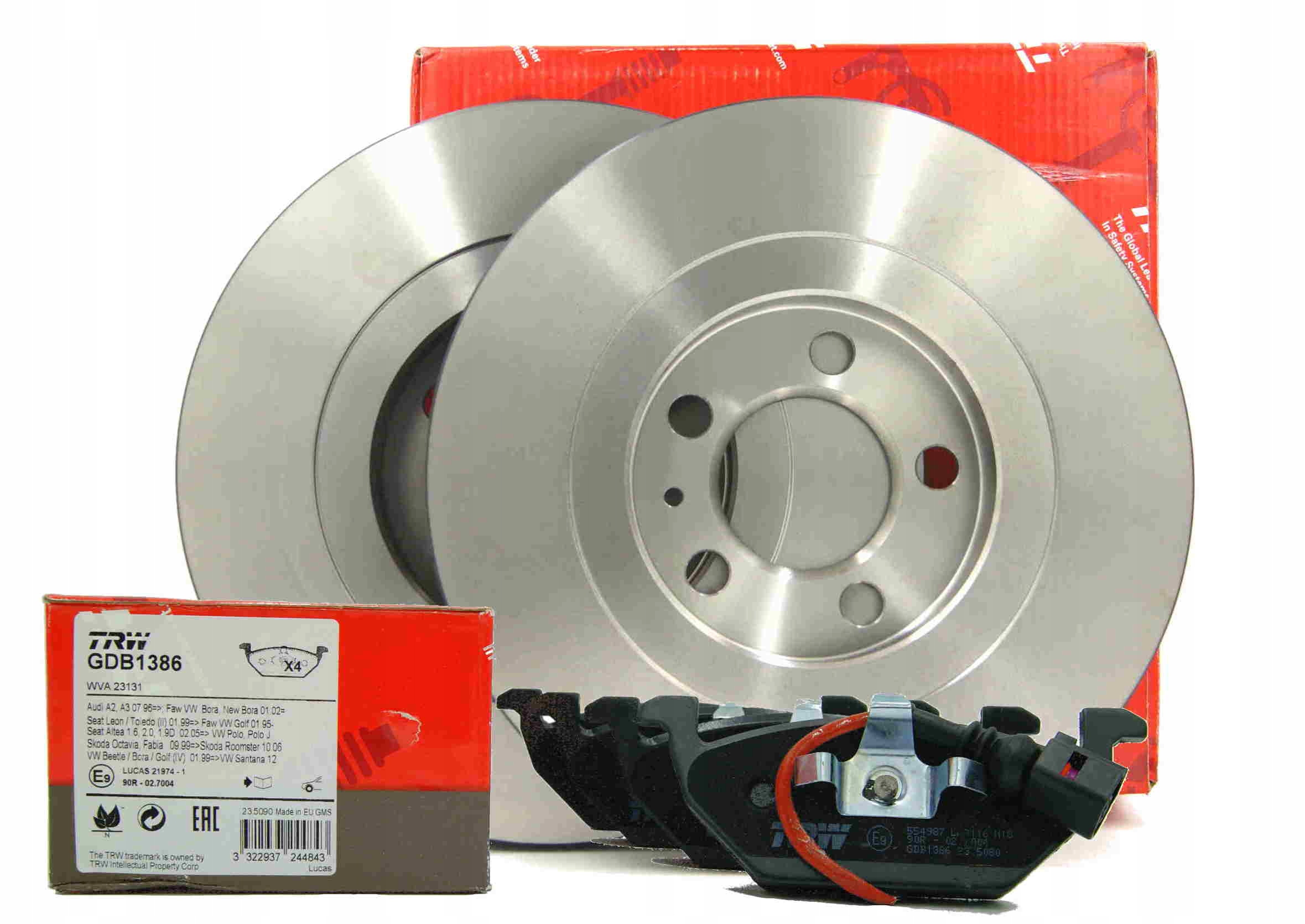 

Trw Tarcze Klocki Przód Do Audi A3 8L Golf IV
