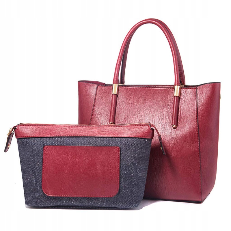 ZESTAW 2w1 KLASYCZNA TOREBKA DAMSKA TORBA H151