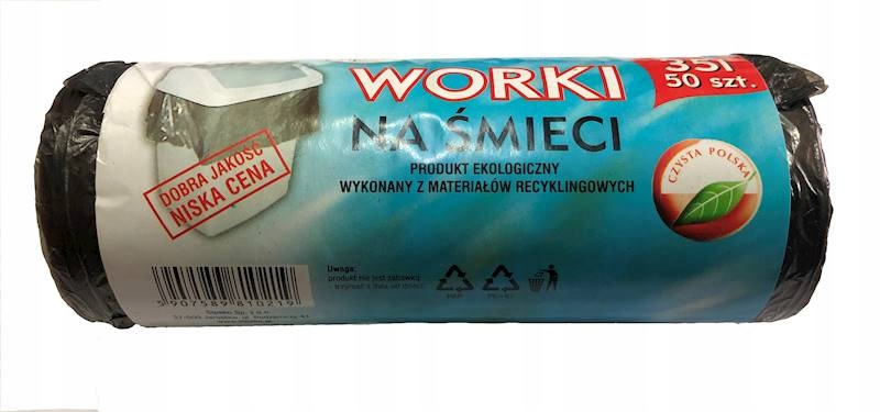 

Sipeko, Hdpe worki na śmieci, 35l 50 sztuk