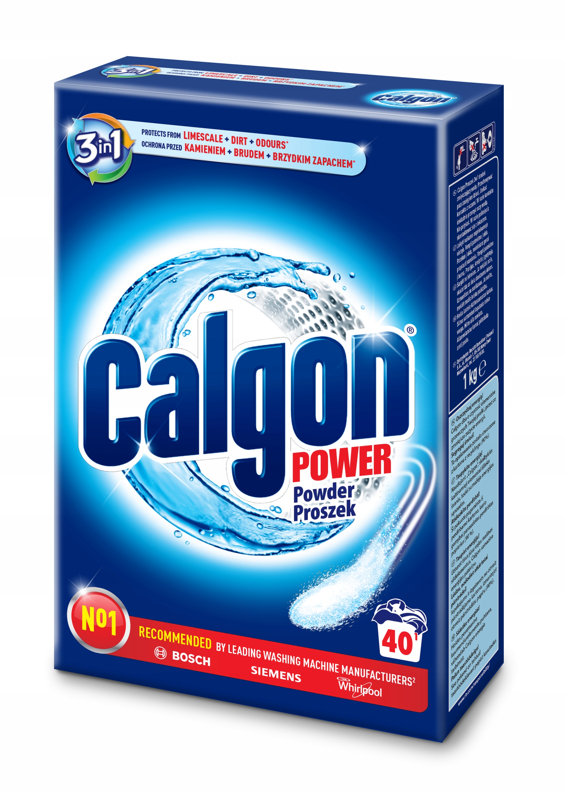 

Calgon Proszek 3w1 Odkamieniacz do Pralki 1kg 40pr