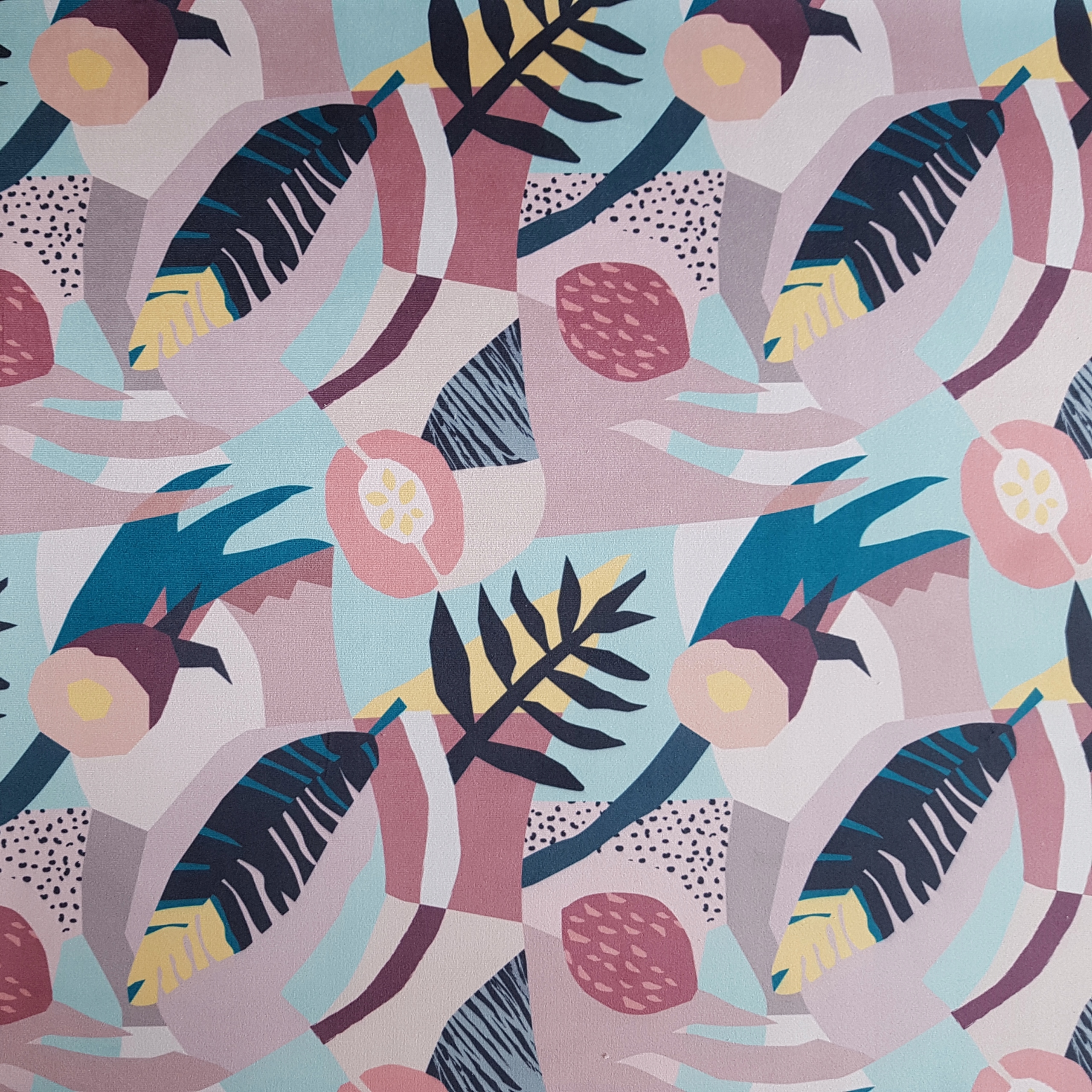 

Tkanina tapicerska welur drukowany papaja 63