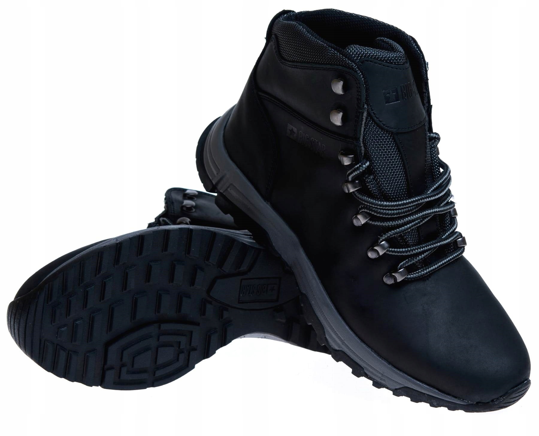 

Big Star Buty męskie skórzane czarne EE174201 +