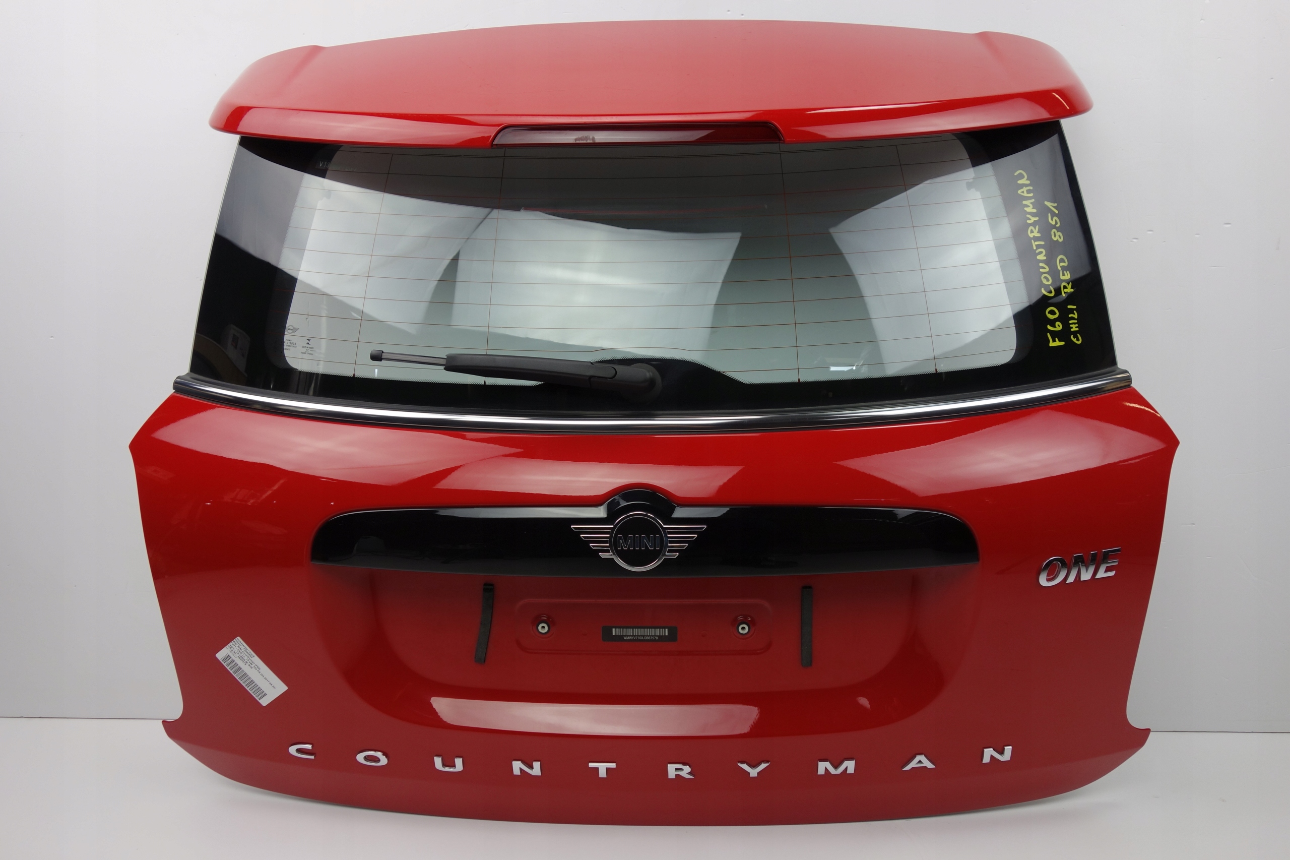 KLAPA TYŁ TYLNA MINI F60 COOPER S CHILI RED 851