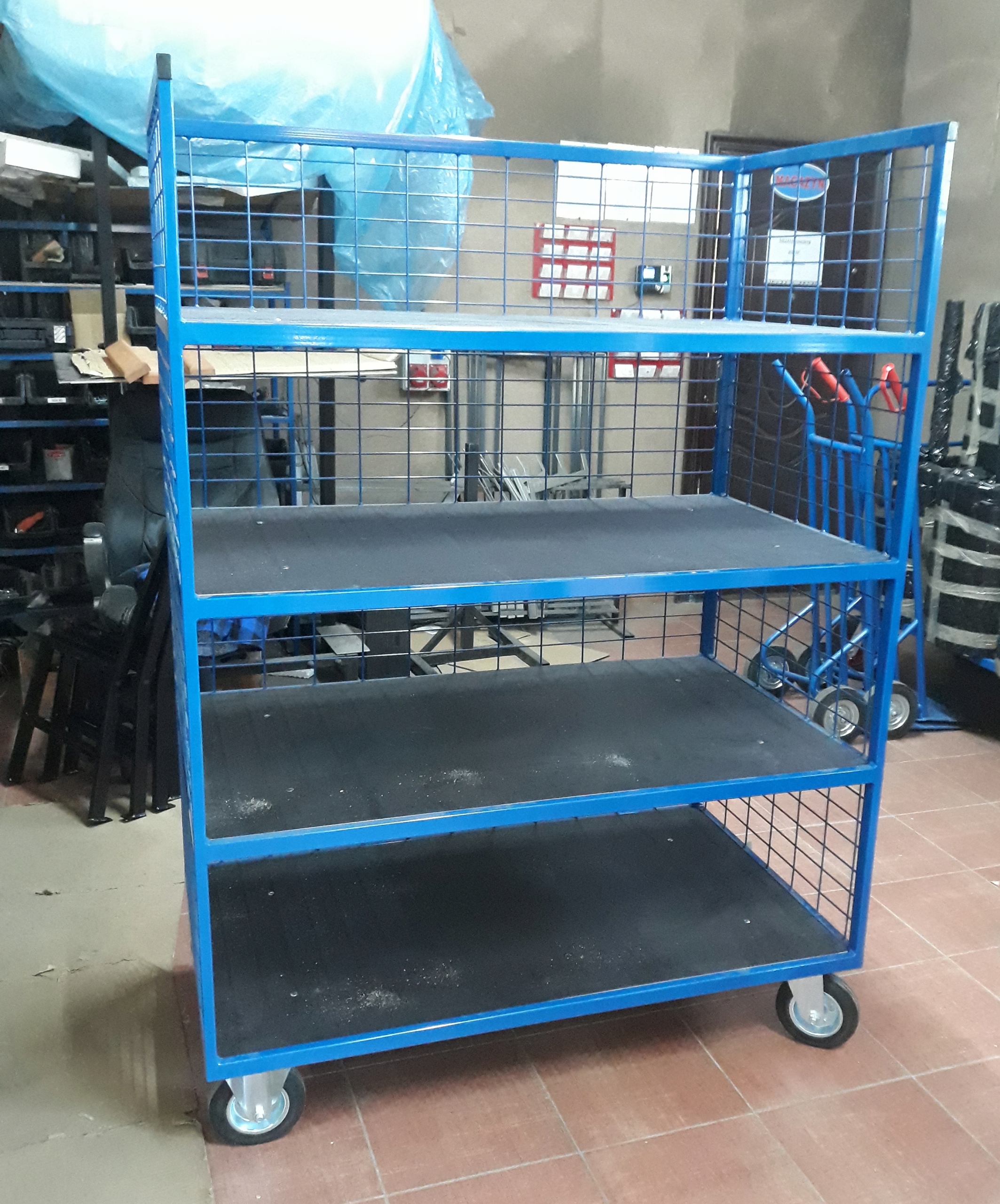 WÓZEK PLATFORMOWY 4 PÓŁEK HORUS W4P120X50KGD