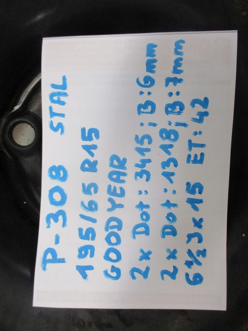 Koła felgi Opony STALOWE PEUGEOT 308 T9 R15 Szerokość opony inna