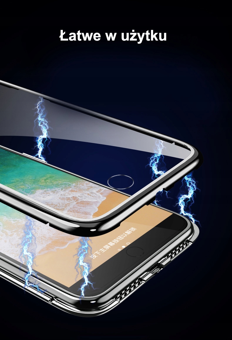 ETUI MAGNETIC DUAL360 SZKŁO 9D do REDMI NOTE 9 Kolor czarny