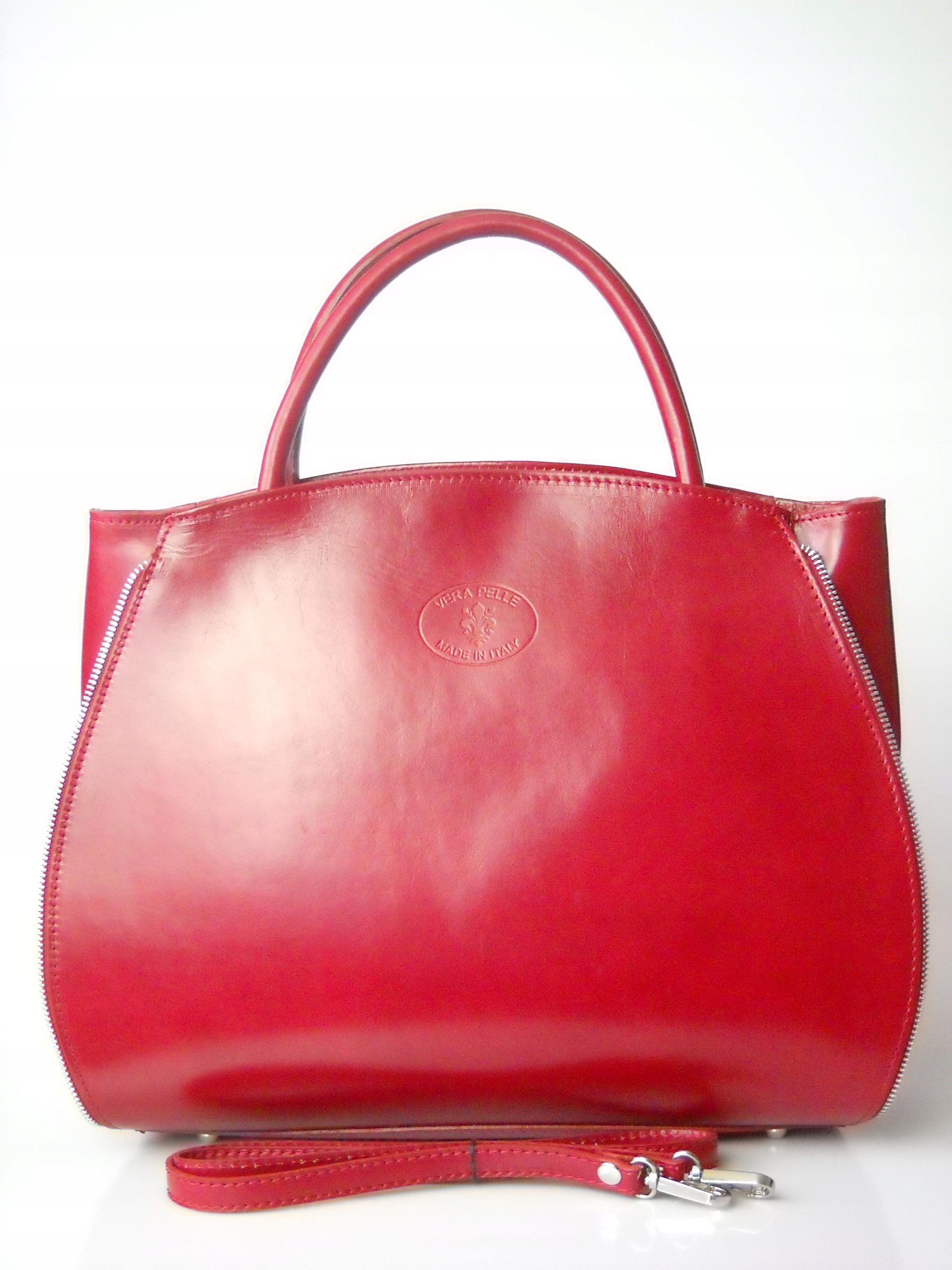 

Vera Pelle Włoska Skóra Kufer Zamki A4 Czerwony