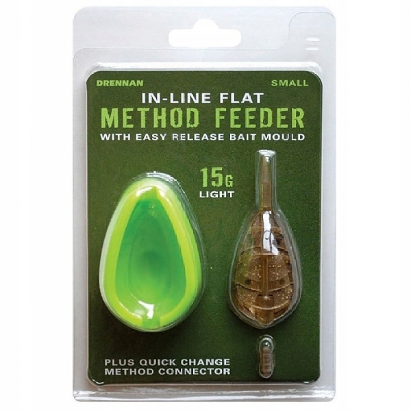 Drennan In-Line Flat Method Feeder Smll 15g Light