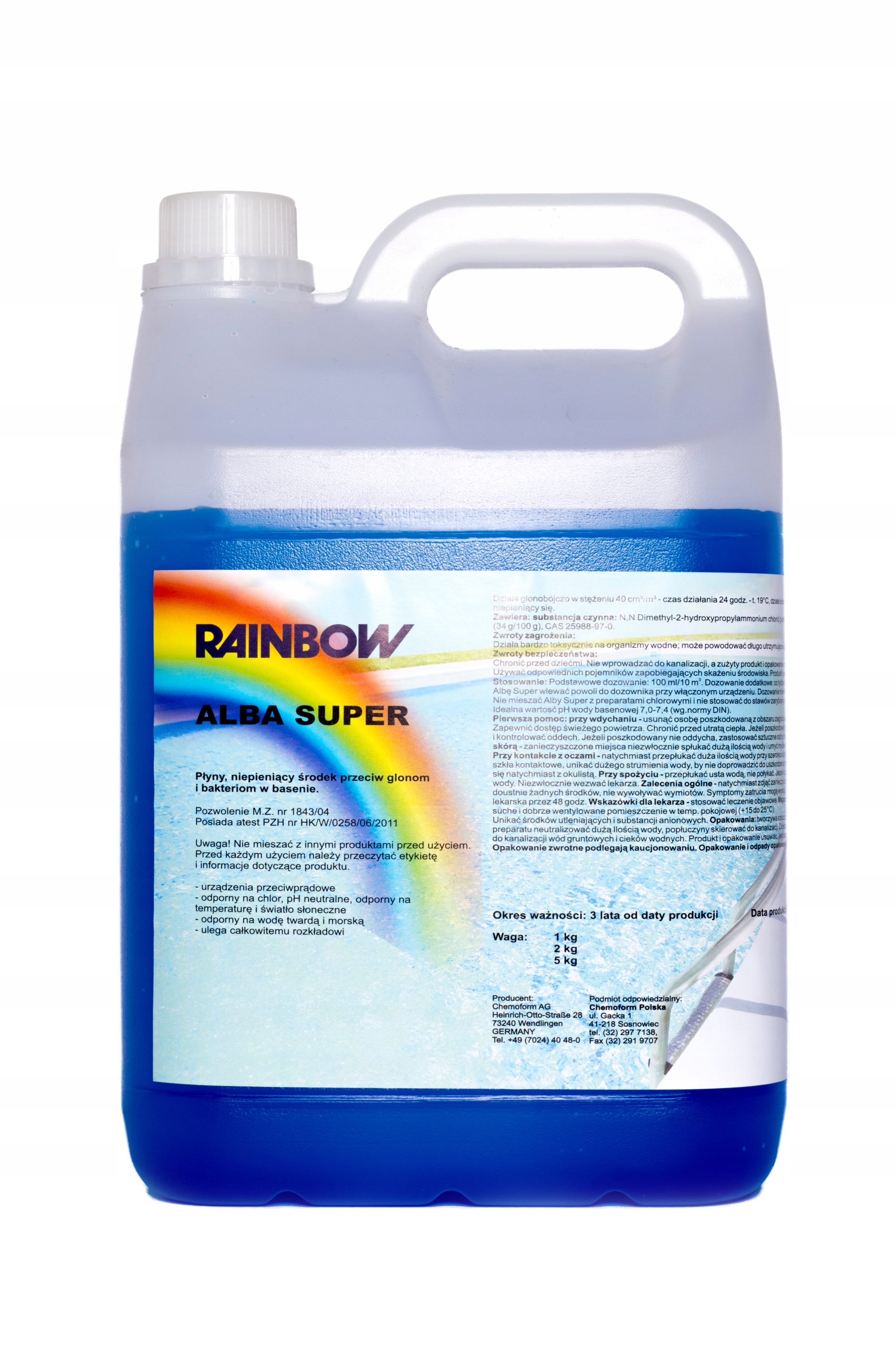 

Antyglon Chemia Na Glony Alba Rainbow 5L