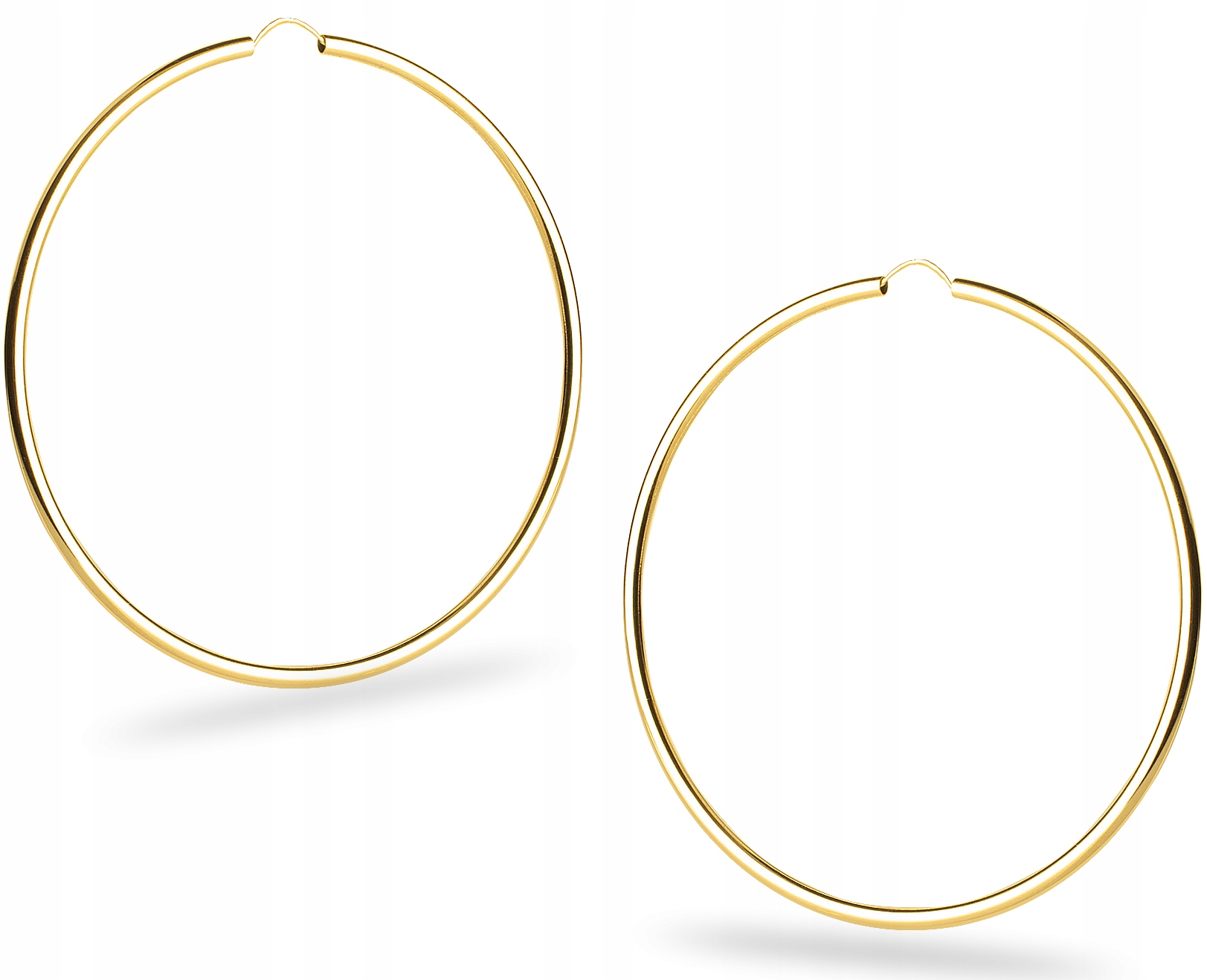 

Złote Kolczyki Kółka 585 Ring Pudełko Gratis 70 mm