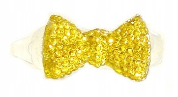 

Spineczki Kokardki Diamenciki Na Spinkach Żółte