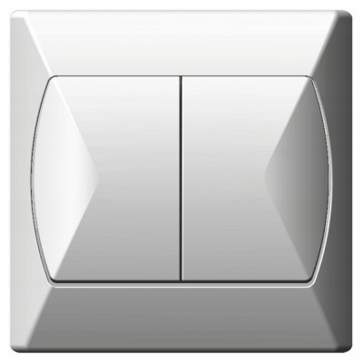 Łącznik dwugrupowy świecznikowy IP-20 biały 072934