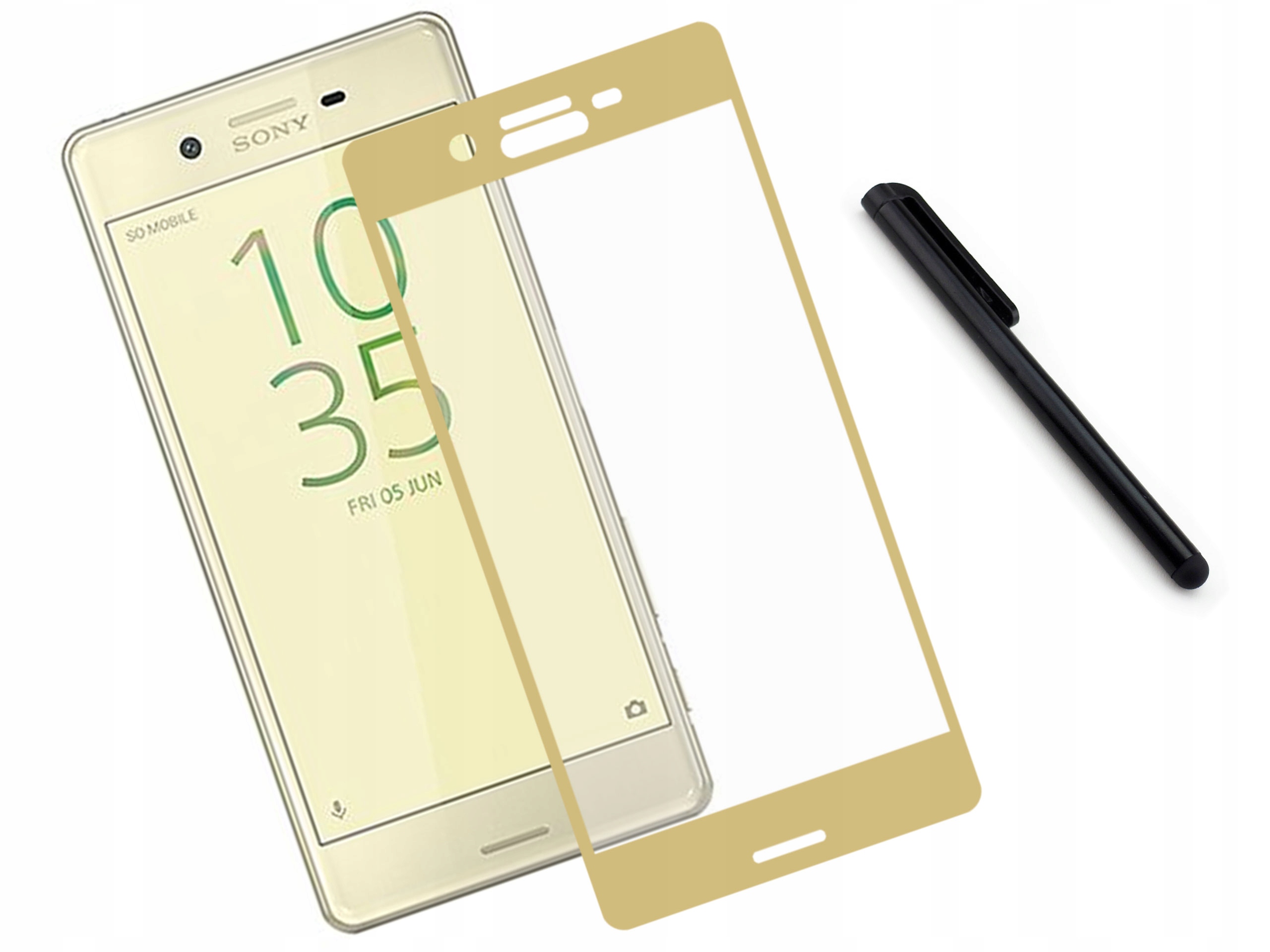 

Szkło hartowane 3D, do Sony Xperia X Złote