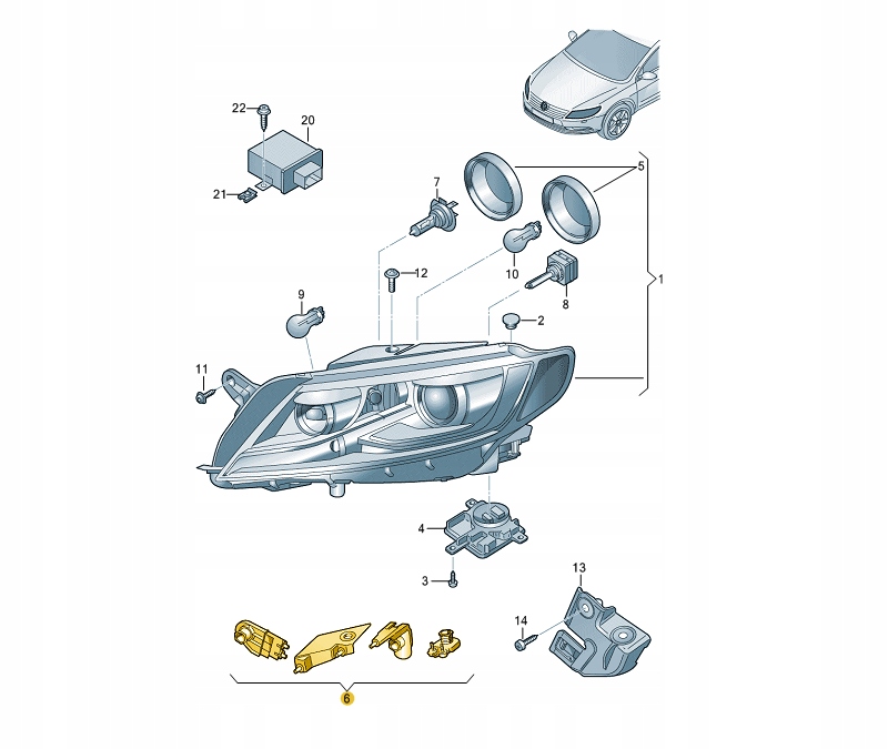 3C8998225A - КОМПЛЕКТ ДЛЯ РЕМОНТА VW CC LEFT