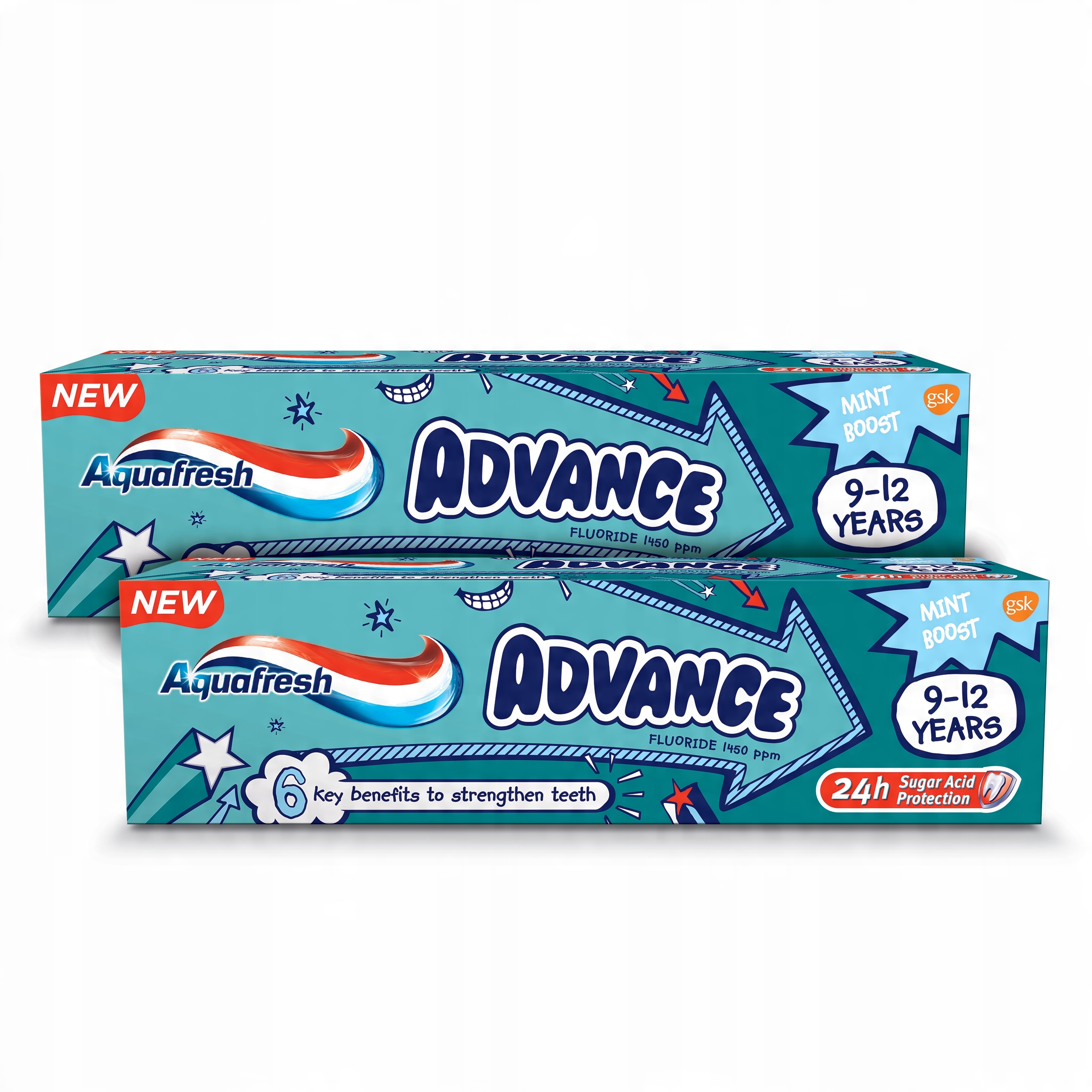 

Aquafresh Advance 2 Pasty dla dzieci 9 12 lat