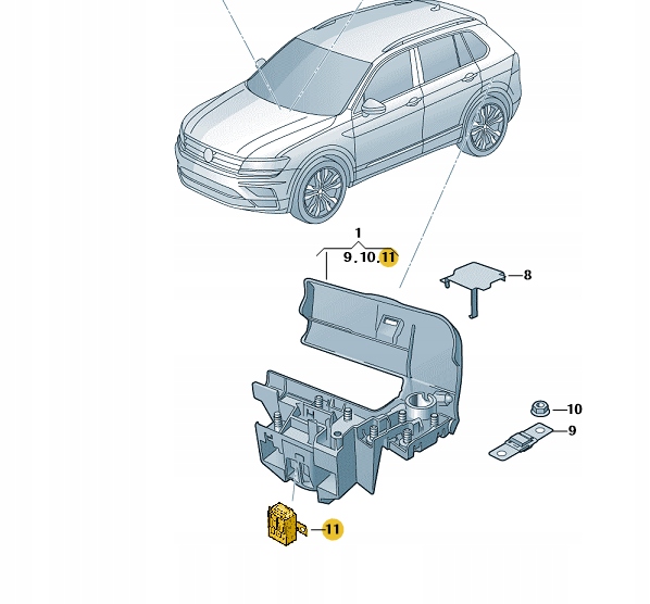 BEZPIECZNIK PIROTECHNICZNY AKUMULATORA 4N0915519 Part number 4N0915519