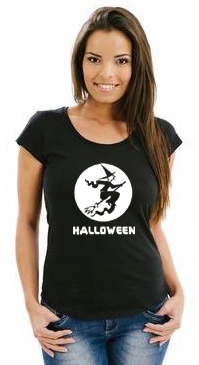 

Koszulka damska Halloween wiedźma, t-shirt wiedźma