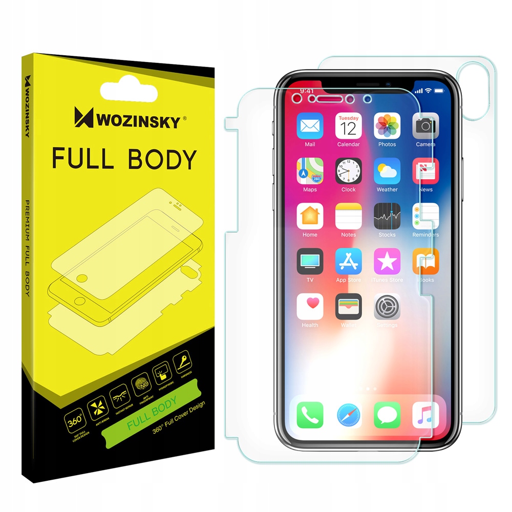 

2x Folia Hydrożel Na Cały Ekran +tył iPhone 8 Plus