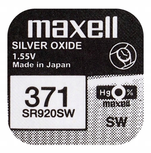 

bateria srebrowa mini Maxell 371 370 Sr 920 Sw