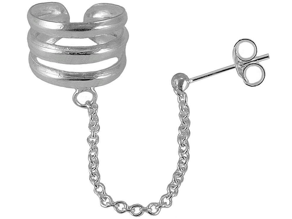 

Versil kolczyk nausznica oponka z łańc Srebro 925