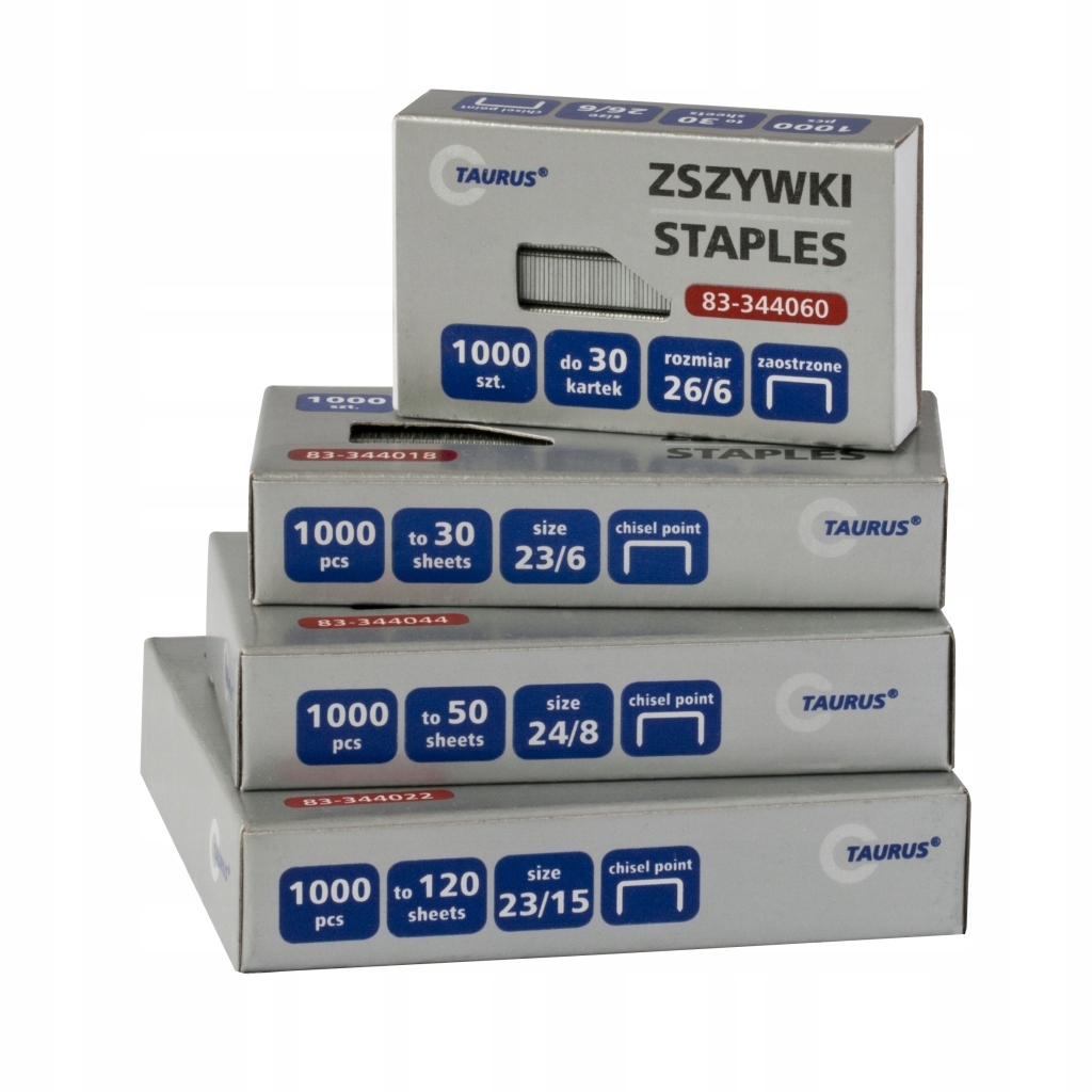 

Zszywki 23/24 stalowe galwanizowane elektrycznie