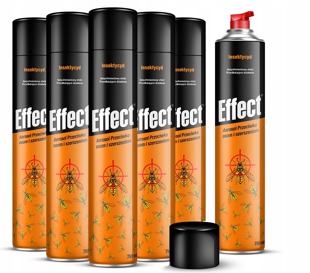 6x SPRAY ŚRODEK TRUTKA NA SZERSZENIE OSY 750ml