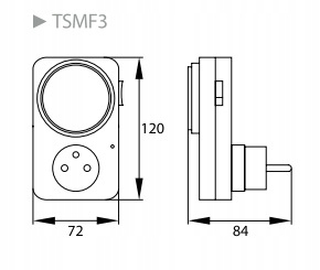 PROGRAMATOR CZASOWY MANUALNY TIMER ZEGAR 24H #EK Model B60-TSMF3
