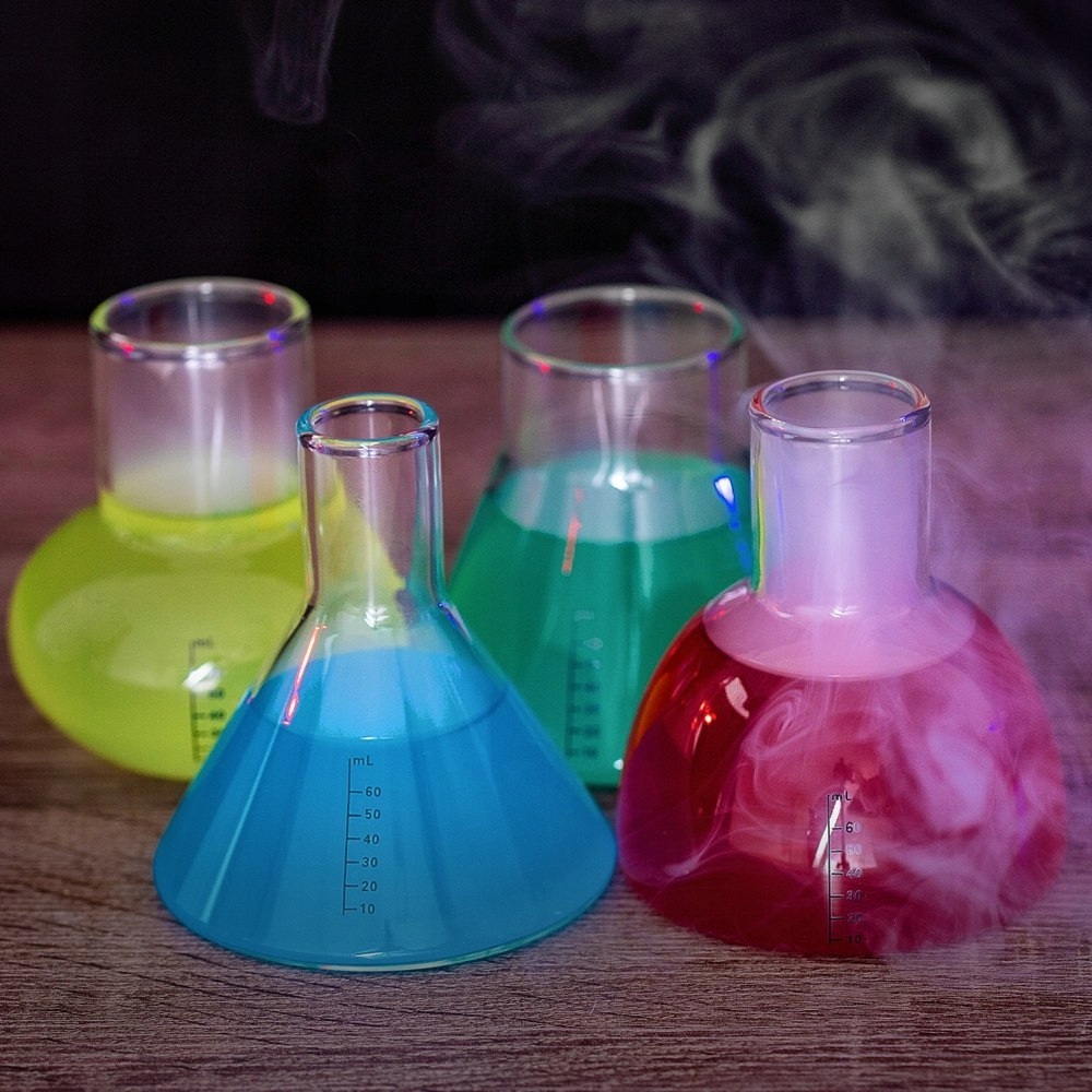 4 бокала химика мензурки стеклянные напитки водка код производителя лабораторные бокалы вечерние напитки