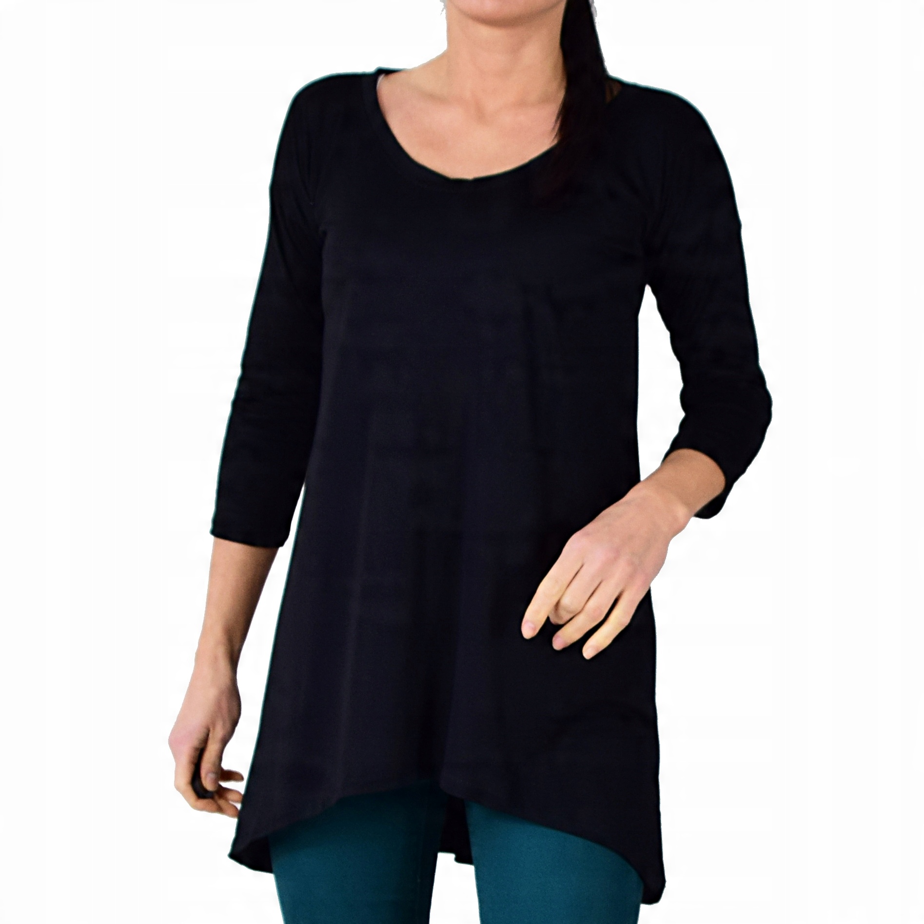 

XL / 2XL tunika czarna rozkloszowana Collibri 456