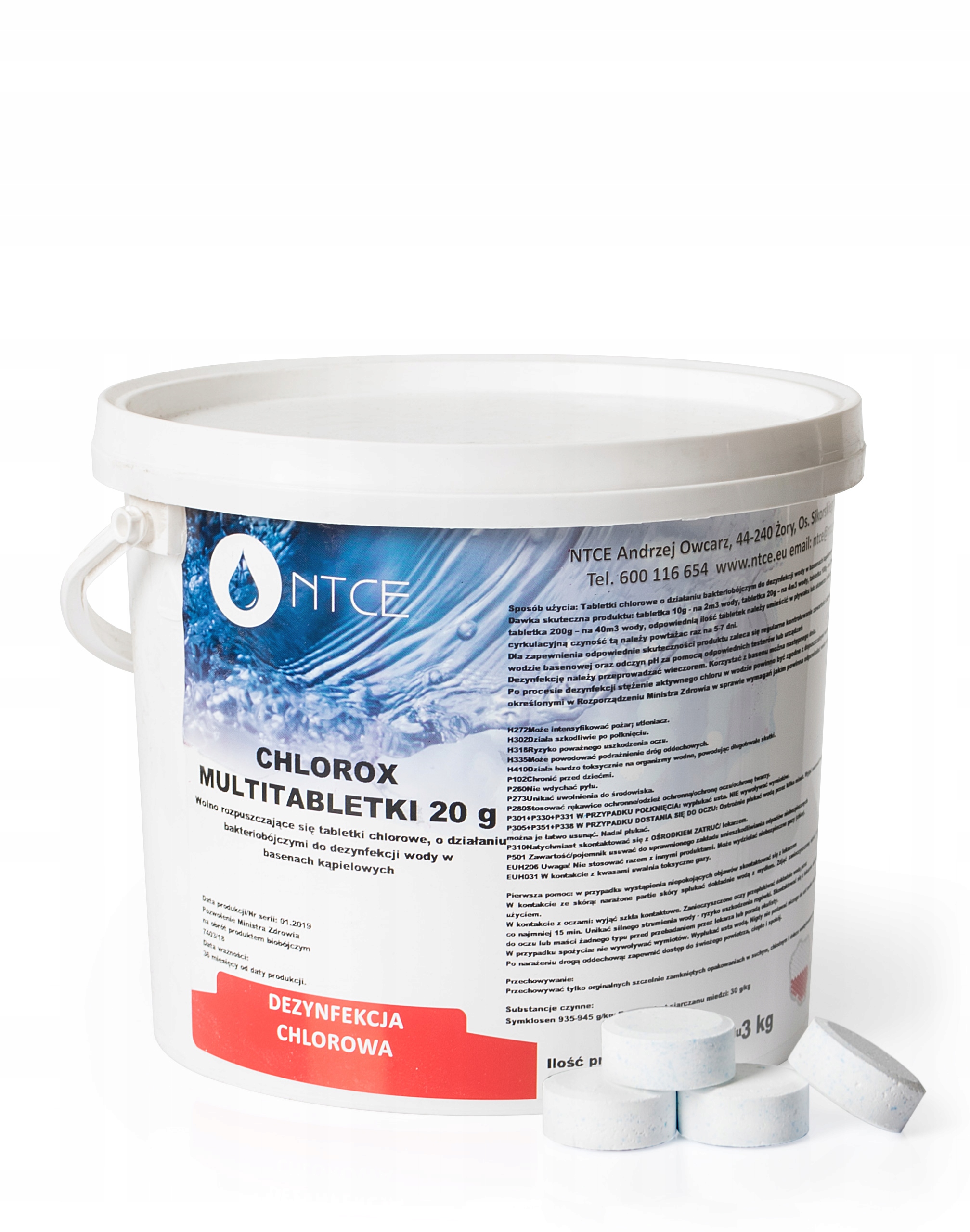 

Chlor Multi Tabletki 20g Chemia do Basenu Ntce 3kg