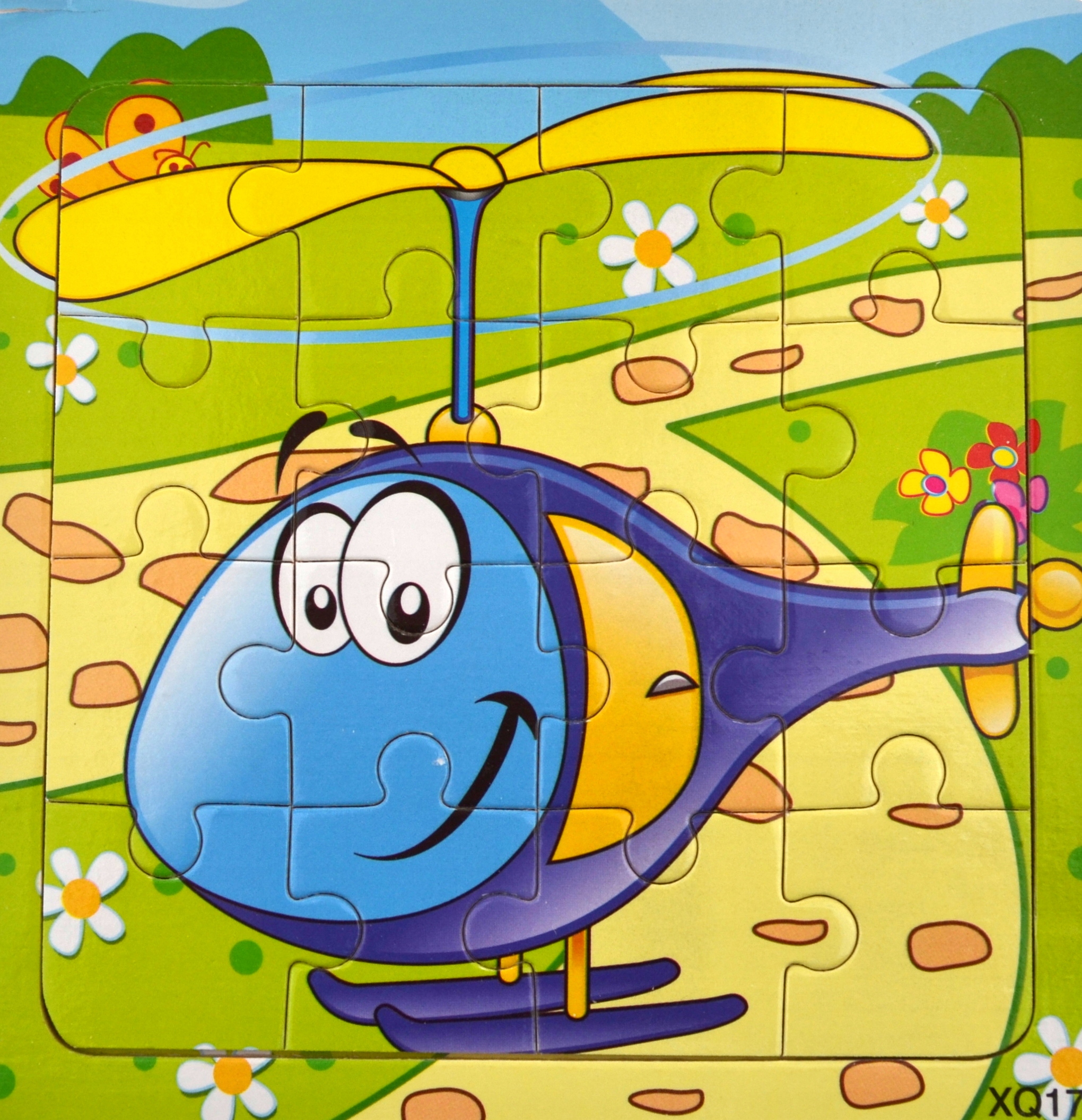 

Edukacyjne Puzzle Drewniane 16 elementó Helikopter