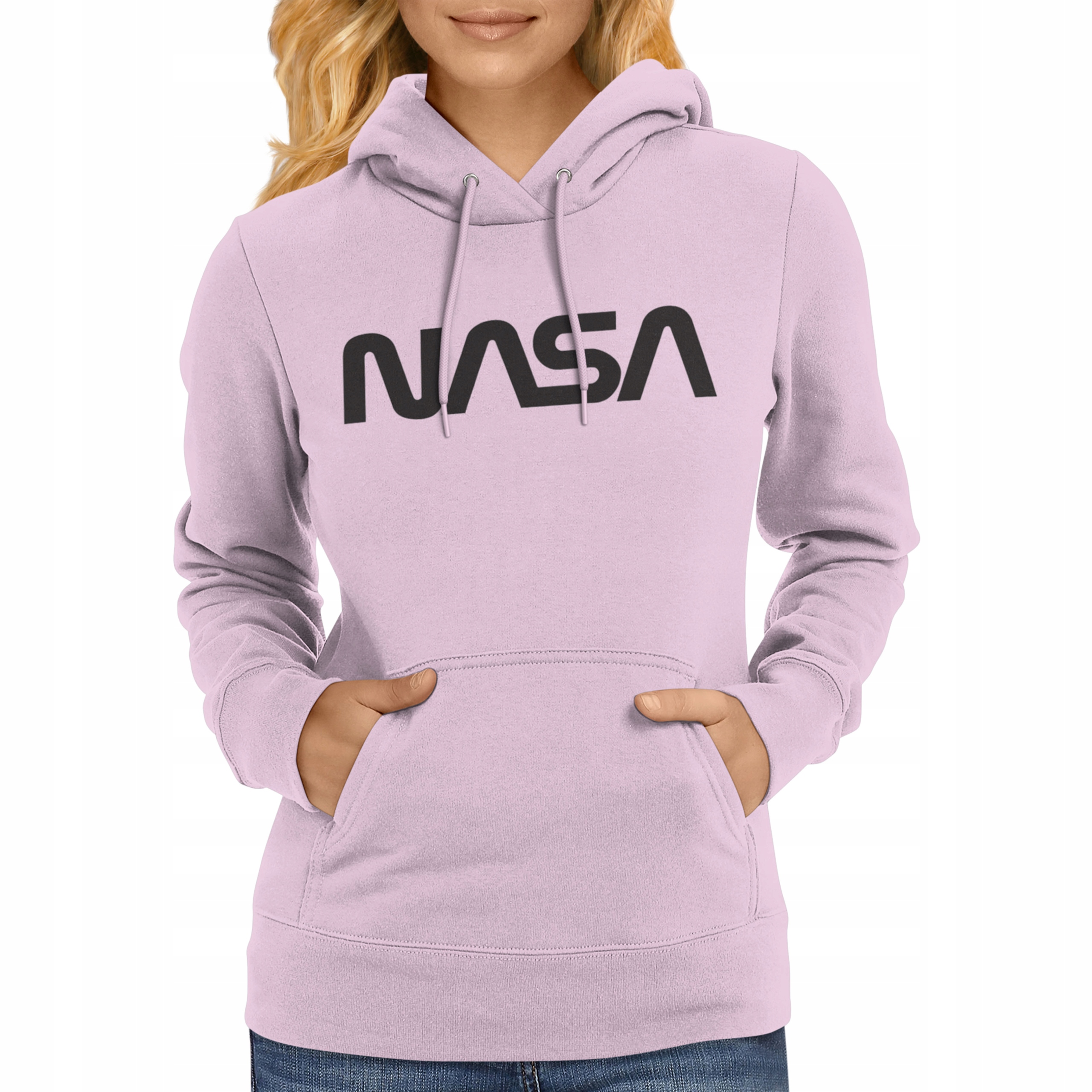 

Bluza Nasa damska kangurka z kapturem różowa XXL