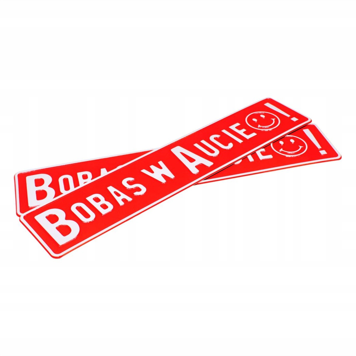 Tablice aluminiowe tloczone Bobas w Aucie gadzet