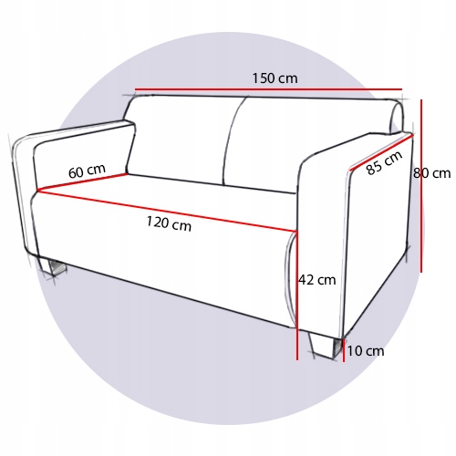 Sofa kanapa do poczekalni OSKAR eko skóra skaj wiele kolorów Kolekcja SOFA OSKAR