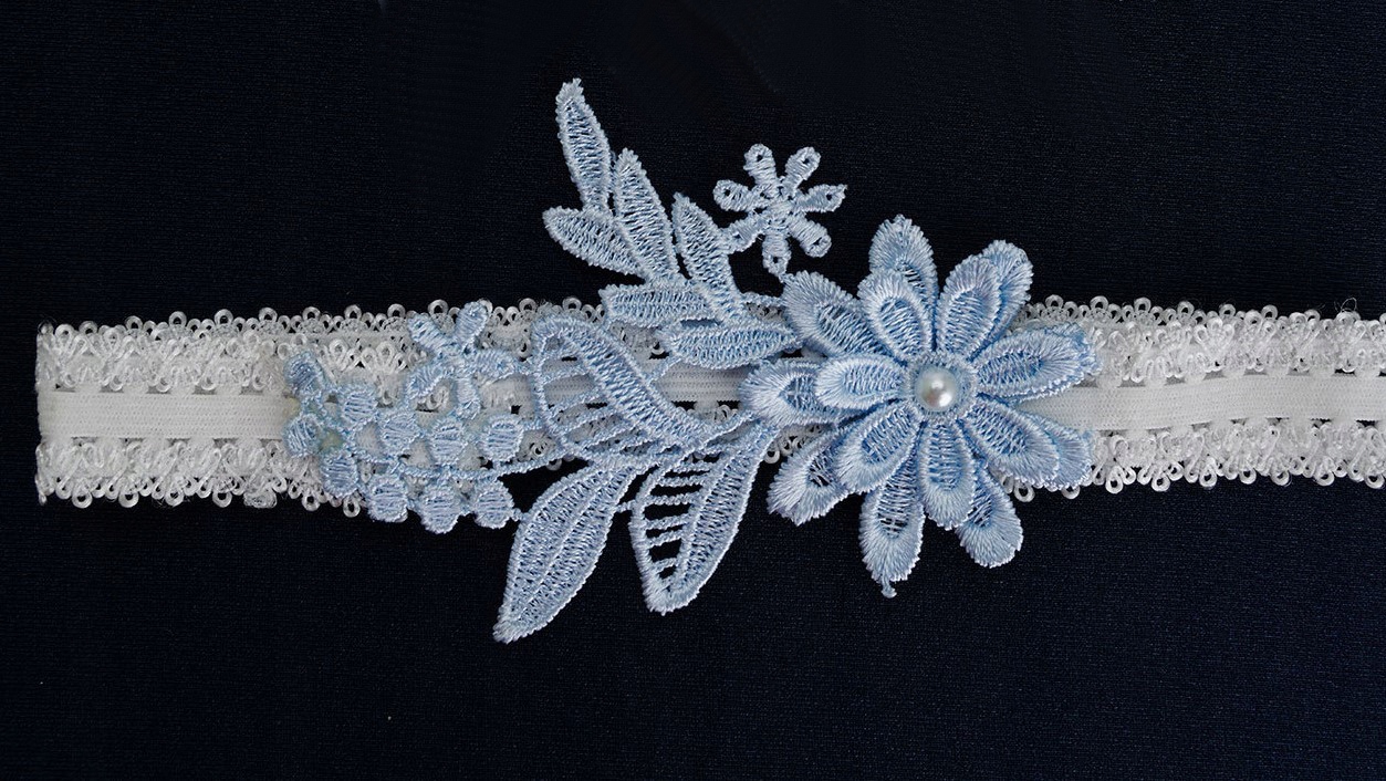 PODWIĄZKA ŚLUBNA niebiesko biała, BŁĘKITNY KWIAT EAN (GTIN) 9331582745999