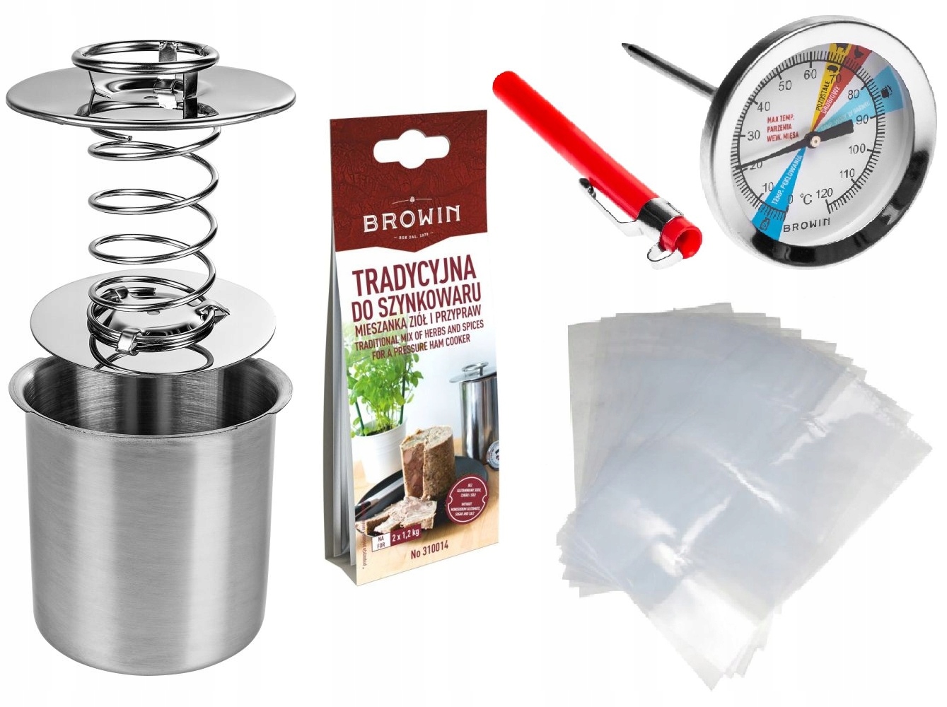 

Szynkowar 0,8kg Przyprawa Woreczki Termometr 602