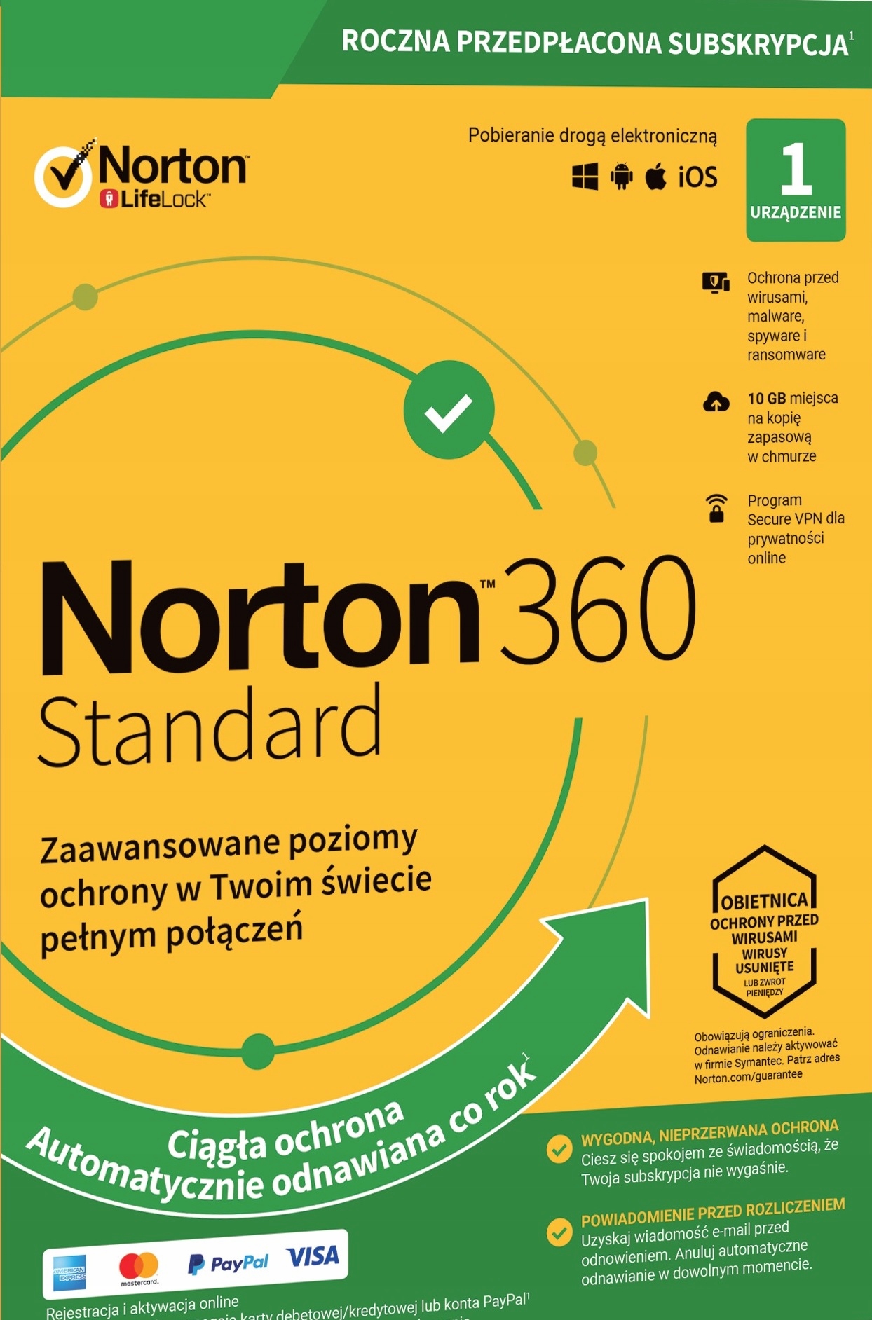

Kod 2020 Norton 360 Standard 1ST 1ROK + Vpn + 10GB