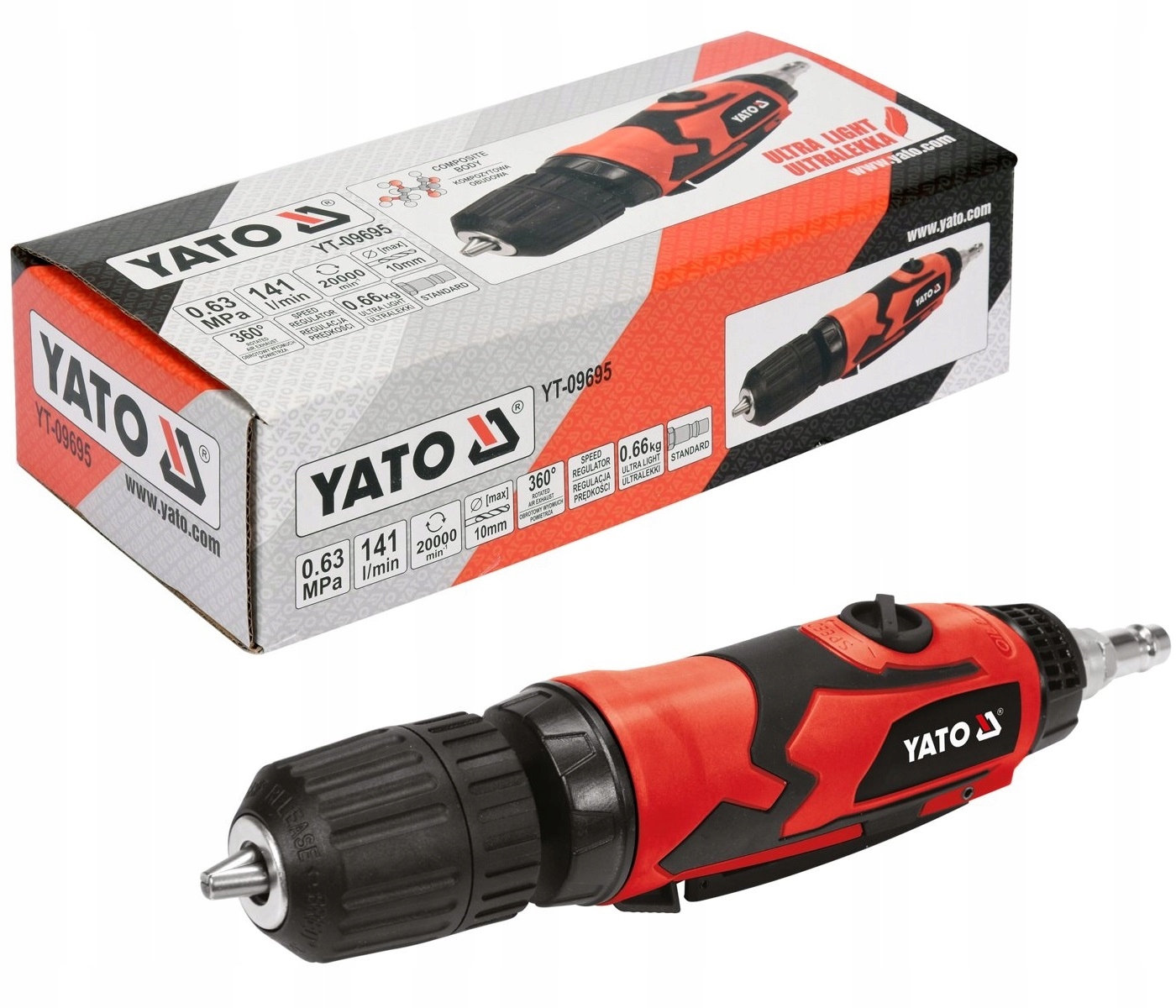 YATO Straight Air DRILL 10 мм YT-09695