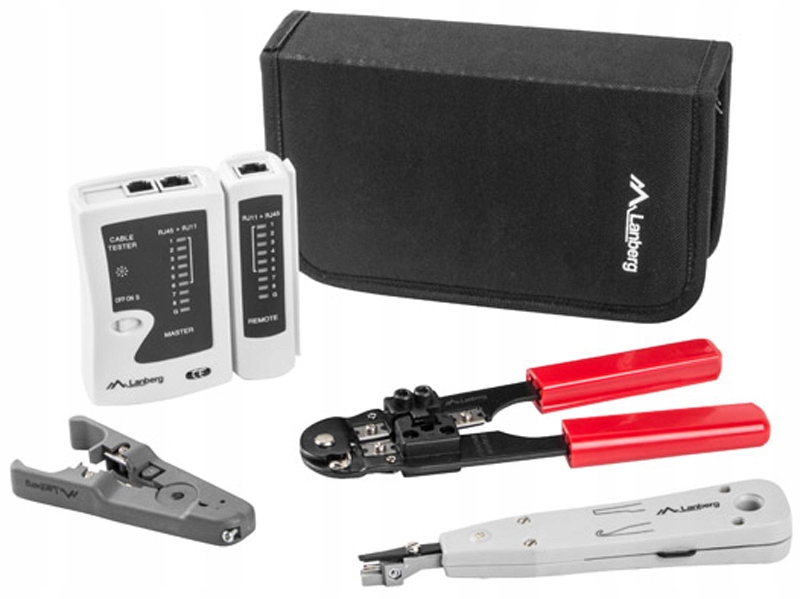 

Zestaw narzędzi RJ45 Lan tester zaciskarka Krone