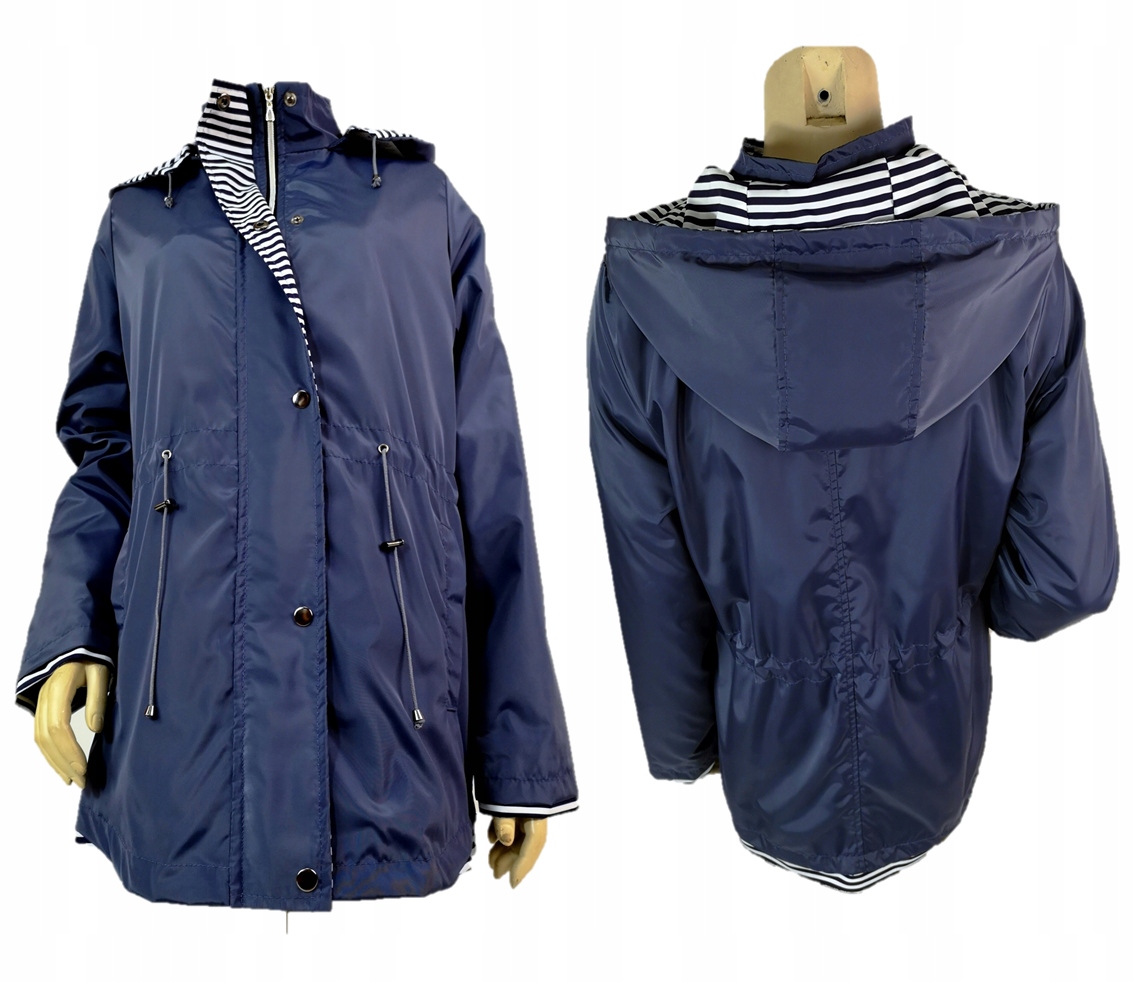 MODNA KURTKA LATO PARKA KAPTUR PLUS SIZE XXL 48 50 Materiał dominujący poliester