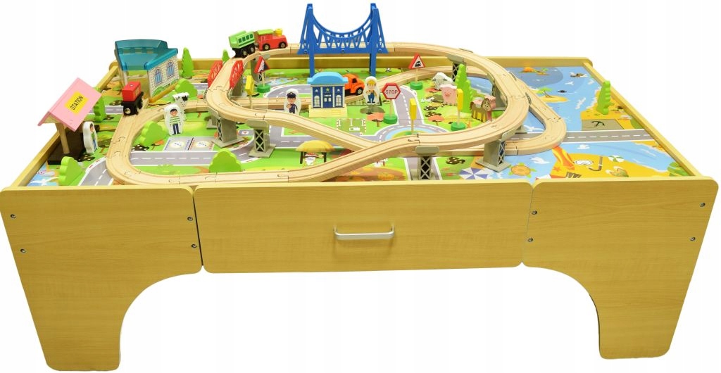 Drewniana Kolejka ANTEK Pociąg Stacja Miasto Most EAN (GTIN) 5902490693319